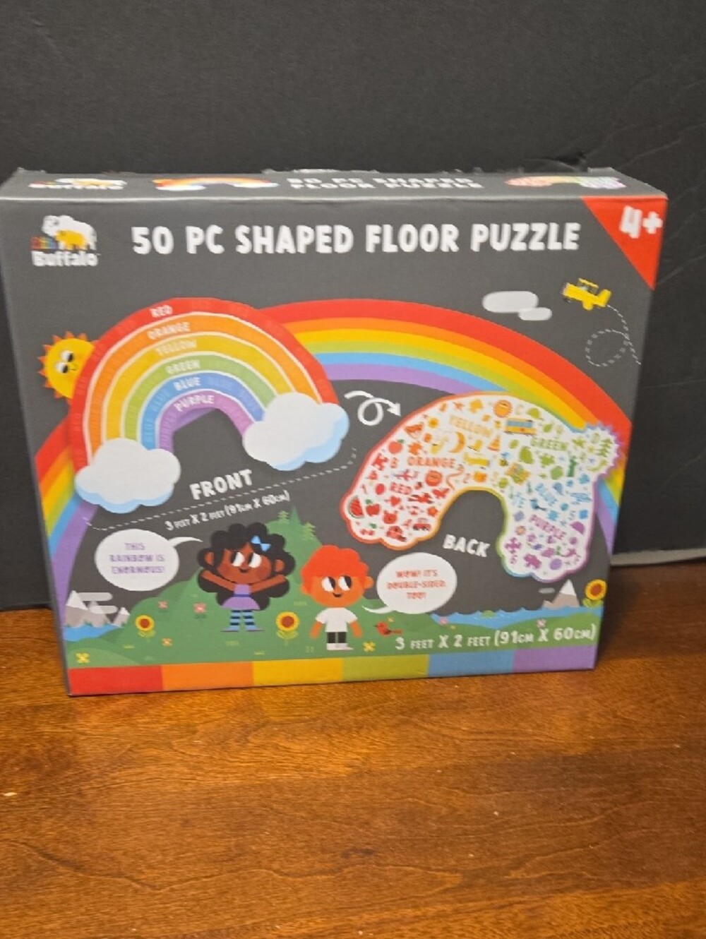 Double Sided Color Rainbow Floor Puzzle